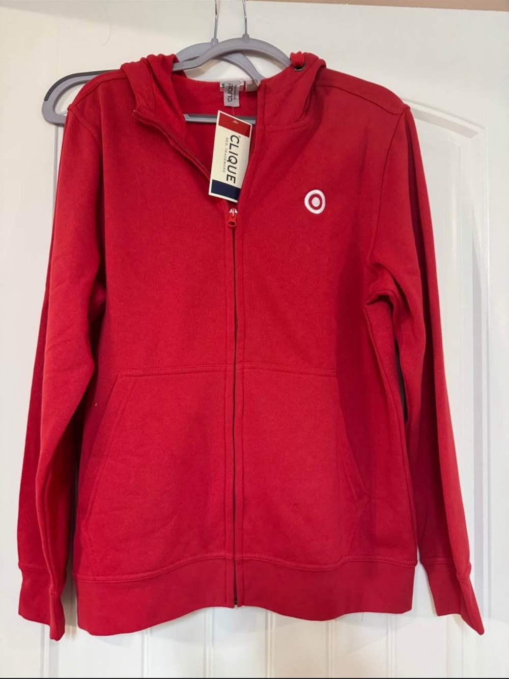 Target Red Zip‑Front Hoodie Jacket with Target Bullseye